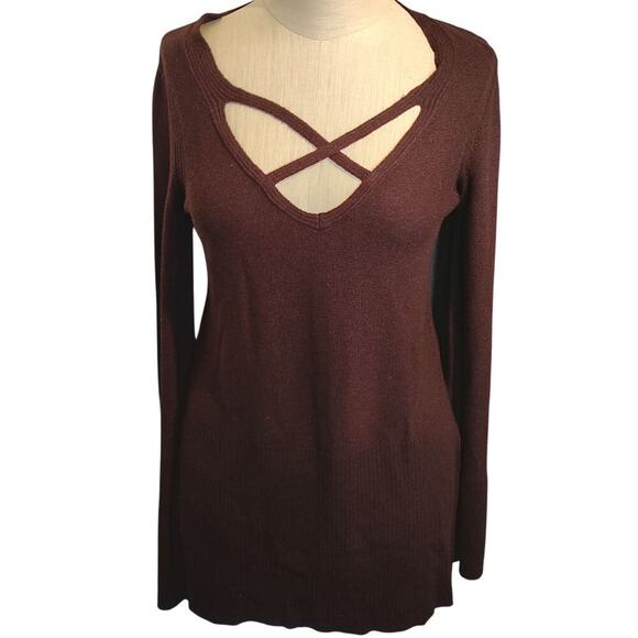 Free People Sweaters - Free People Tunic Sweater Mahogany Women's Size XS